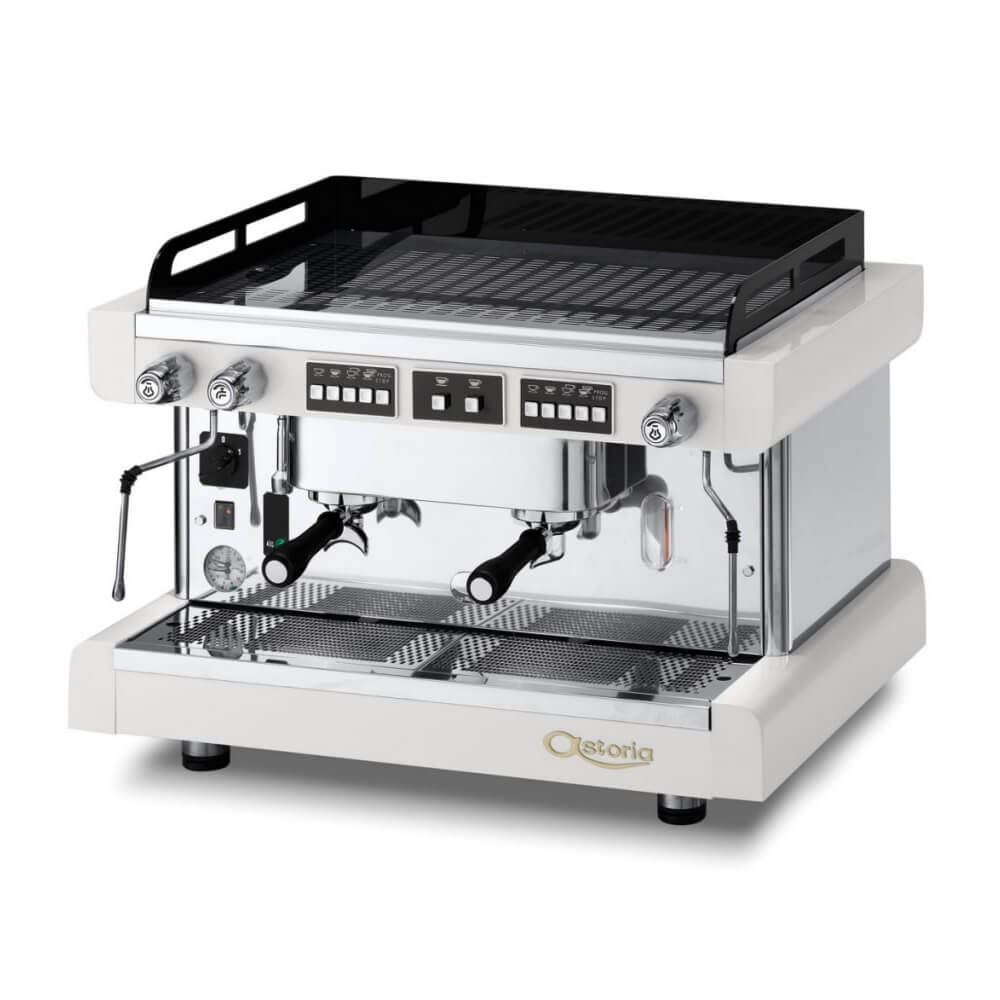 Astoria Tanya R Traditional Espresso Machine 2 Group White Angled