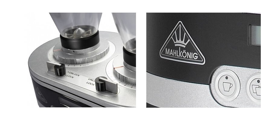 mahlkonig k30 twin commercial coffee grinder detail